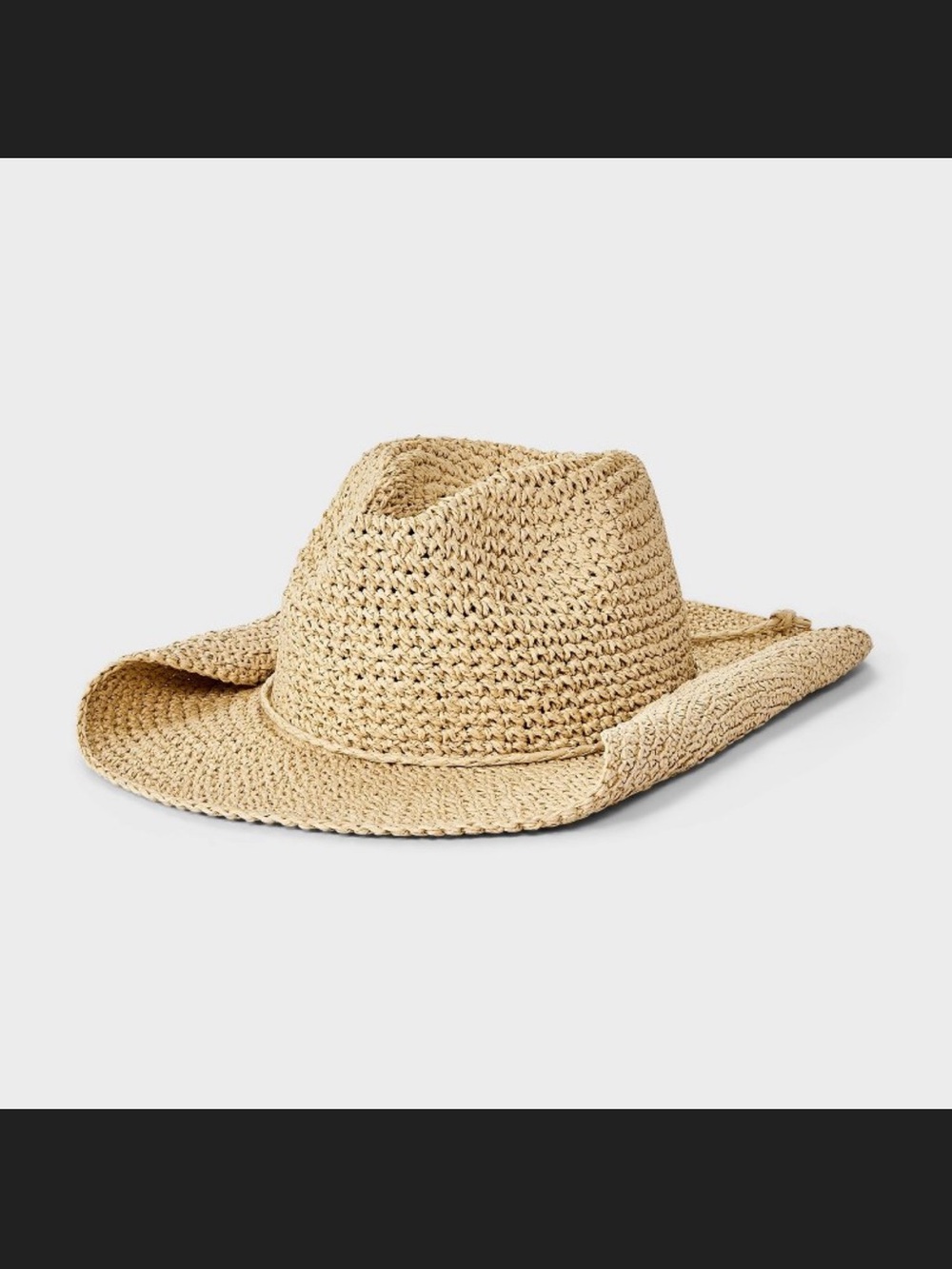 Universal Thread Women's Natural Straw Cowboy Hat